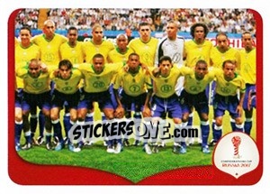 Sticker Brazil 4 x 1 Argentina - 2005 - FIFA Confederation Cup Russia 2017 - Panini