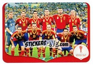 Sticker Brazil 3 x 0 Spain - 2013 - FIFA Confederation Cup Russia 2017 n. 282 - Panini