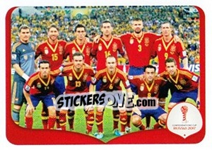 Cromo Brazil 3 x 0 Spain - 2013