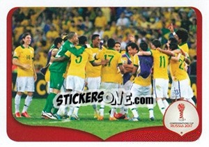 Sticker Brazil 3 x 0 Spain - 2013 - FIFA Confederation Cup Russia 2017 - Panini