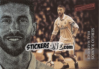 Sticker Sergio Ramos - Aficionado Soccer 2017 n. 105 - Panini