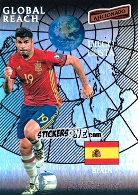 Sticker Diego Costa - Aficionado Soccer 2017 n. 186 - Panini