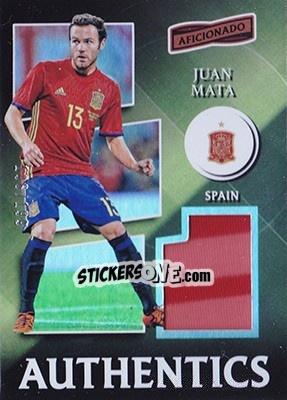 Sticker Juan Mata - Aficionado Soccer 2017 n. A-29 - Panini