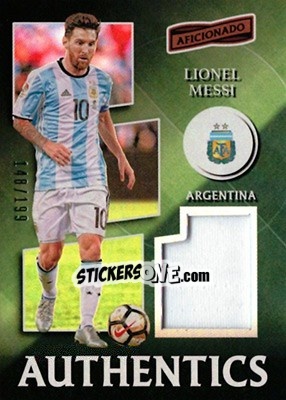 Sticker Lionel Messi - Aficionado Soccer 2017 n. A-33 - Panini
