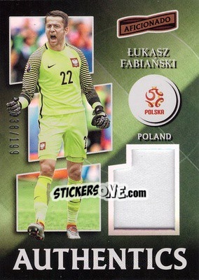 Sticker Lukasz Fabianski - Aficionado Soccer 2017 n. A-36 - Panini