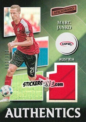 Sticker Marc Janko - Aficionado Soccer 2017 n. A-39 - Panini