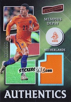 Sticker Memphis Depay - Aficionado Soccer 2017 n. A-48 - Panini