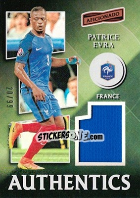 Sticker Patrice Evra - Aficionado Soccer 2017 n. A-56 - Panini