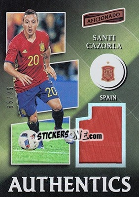 Sticker Santi Cazorla - Aficionado Soccer 2017 n. A-61 - Panini