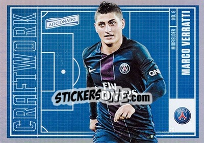 Sticker Marco Verratti - Aficionado Soccer 2017 n. C-8 - Panini