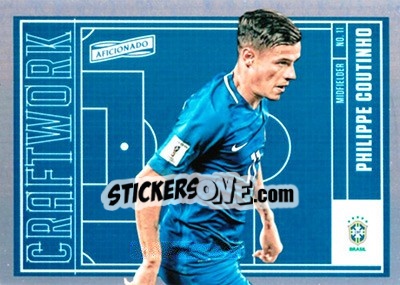 Sticker Philippe Coutinho - Aficionado Soccer 2017 - Panini