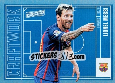Sticker Lionel Messi - Aficionado Soccer 2017 n. C-10 - Panini