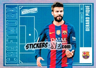 Sticker Gerard Pique - Aficionado Soccer 2017 n. C-31 - Panini