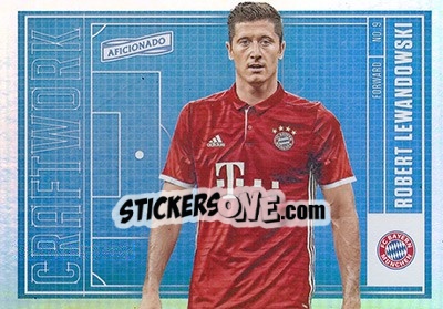 Sticker Robert Lewandowski - Aficionado Soccer 2017 n. C-39 - Panini