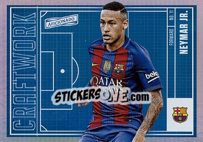 Sticker Neymar Jr - Aficionado Soccer 2017 n. C-44 - Panini