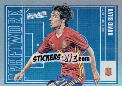 Sticker David Silva - Aficionado Soccer 2017 - Panini