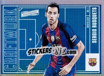 Sticker Sergio Busquets - Aficionado Soccer 2017 n. C-63 - Panini