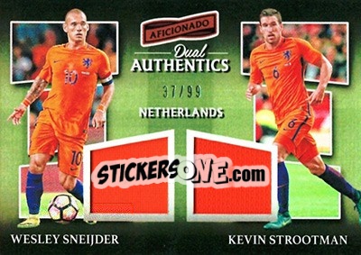 Sticker Wesley Sneijder / Kevin Strootman - Aficionado Soccer 2017 n. DA-4 - Panini