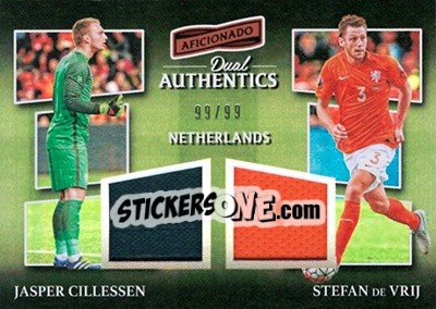 Sticker Jasper Cillessen / Stefan de Vrij - Aficionado Soccer 2017 n. DA-8 - Panini