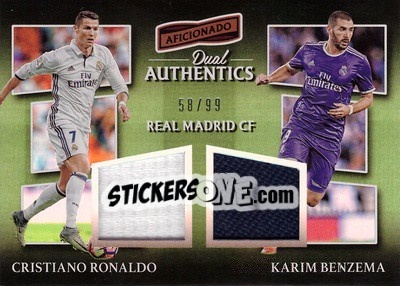 Sticker Cristiano Ronaldo / Karim Benzema - Aficionado Soccer 2017 n. DA-14 - Panini