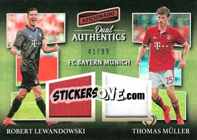 Sticker Robert Lewandowski / Thomas Muller - Aficionado Soccer 2017 n. DA-21 - Panini