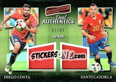 Sticker Diego Costa / Santi Cazorla - Aficionado Soccer 2017 n. DA-22 - Panini