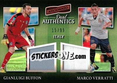 Sticker Gianluigi Buffon / Marco Verratti - Aficionado Soccer 2017 n. DA-25 - Panini
