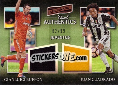 Sticker Gianluigi Buffon / Juan Cuadrado - Aficionado Soccer 2017 n. DA-26 - Panini