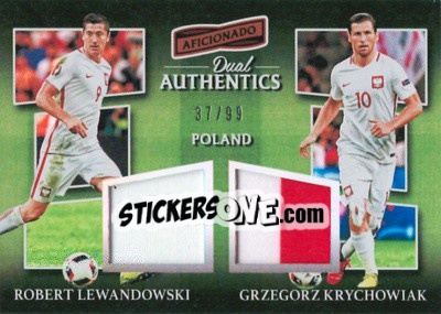 Sticker Robert Lewandowski / Grzegorz Krychowiak - Aficionado Soccer 2017 n. DA-28 - Panini
