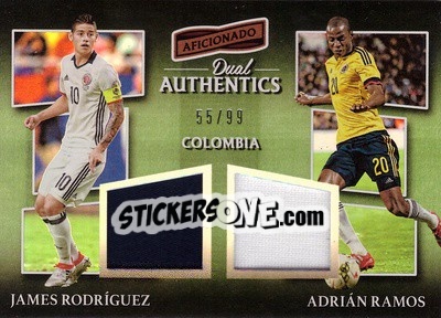Sticker James Rodriguez / Adrian Ramos - Aficionado Soccer 2017 n. DA-31 - Panini