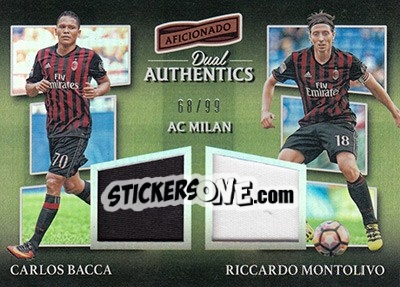 Sticker Carlos Bacca / Riccardo Montolivo - Aficionado Soccer 2017 n. DA-33 - Panini