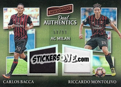 Sticker Carlos Bacca / Riccardo Montolivo - Aficionado Soccer 2017 - Panini