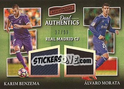 Cromo Karim Benzema / Alvaro Morata - Aficionado Soccer 2017 - Panini