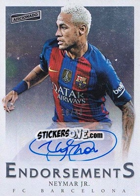 Sticker Neymar Jr - Aficionado Soccer 2017 n. E-1 - Panini