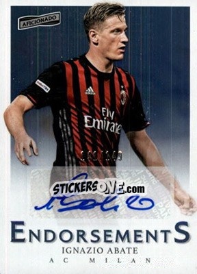 Sticker Ignazio Abate - Aficionado Soccer 2017 n. E-12 - Panini