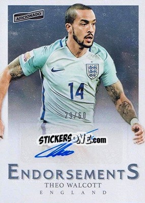 Sticker Theo Walcott - Aficionado Soccer 2017 n. E-13 - Panini