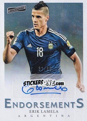 Sticker Erik Lamela - Aficionado Soccer 2017 - Panini