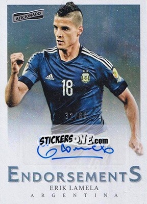 Sticker Erik Lamela - Aficionado Soccer 2017 n. E-15 - Panini
