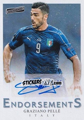 Sticker Graziano Pelle - Aficionado Soccer 2017 n. E-17 - Panini