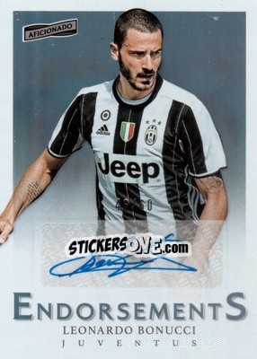 Sticker Leonardo Bonucci - Aficionado Soccer 2017 n. E-18 - Panini