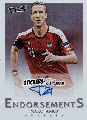 Sticker Marc Janko - Aficionado Soccer 2017 n. E-20 - Panini
