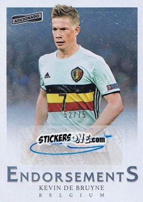 Sticker Kevin De Bruyne - Aficionado Soccer 2017 n. E-22 - Panini