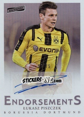 Sticker Lukasz Piszczek - Aficionado Soccer 2017 n. E-28 - Panini