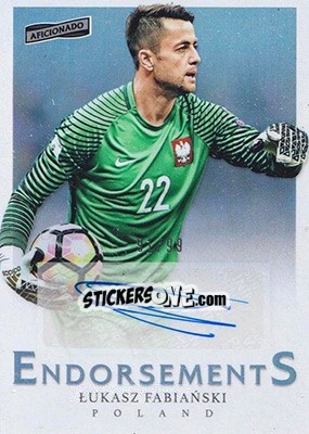 Sticker Lukasz Fabianski - Aficionado Soccer 2017 n. E-29 - Panini