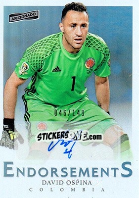 Sticker David Ospina - Aficionado Soccer 2017 n. E-30 - Panini