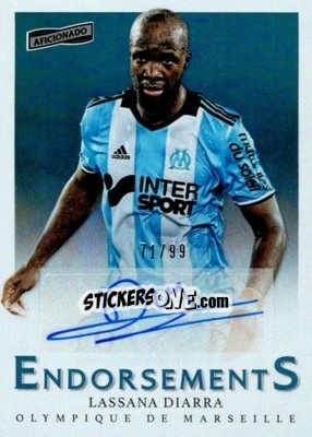 Sticker Lassana Diarra - Aficionado Soccer 2017 n. E-34 - Panini