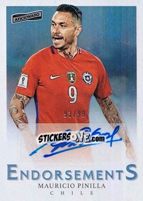 Sticker Mauricio Pinilla - Aficionado Soccer 2017 n. E-36 - Panini
