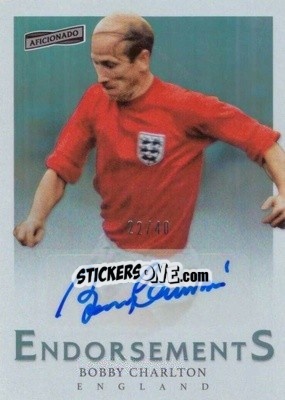Sticker Bobby Charlton - Aficionado Soccer 2017 n. E-42 - Panini