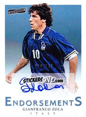 Sticker Gianfranco Zola - Aficionado Soccer 2017 n. E-43 - Panini