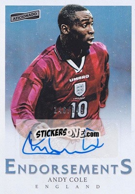 Sticker Andy Cole - Aficionado Soccer 2017 n. E-45 - Panini